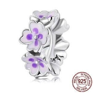 S925 Sterling Silver 925 Flower Bracelet Charm